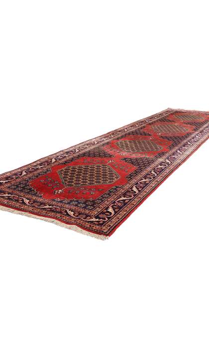 4 x 13 Antique Red Persian Senneh Rug 90030