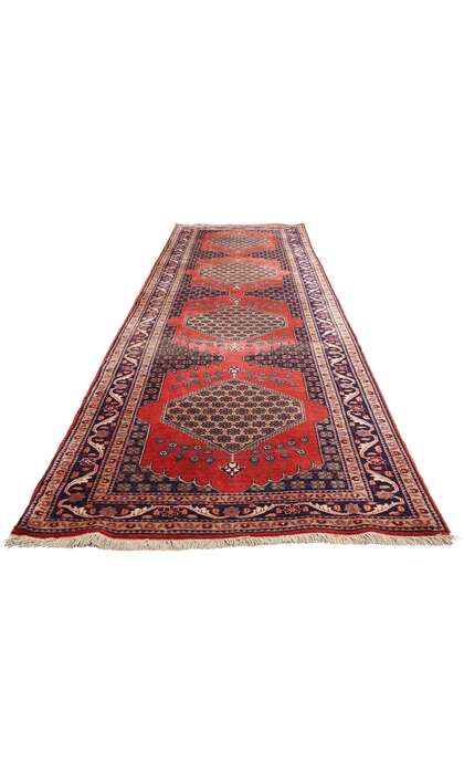 4 x 13 Antique Red Persian Senneh Rug 90030