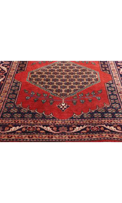 4 x 13 Antique Red Persian Senneh Rug 90030