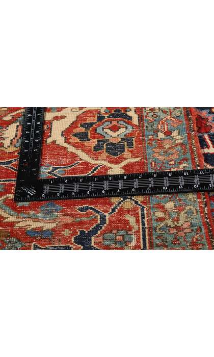 10 x 15 Late 19th Century Antique Persian Serapi Rug 79230