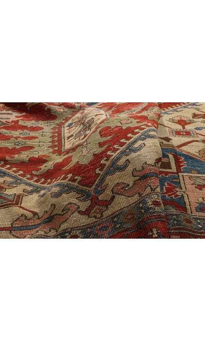 9 x 12 Late 19th Century Antique Persian Serapi Rug 74972