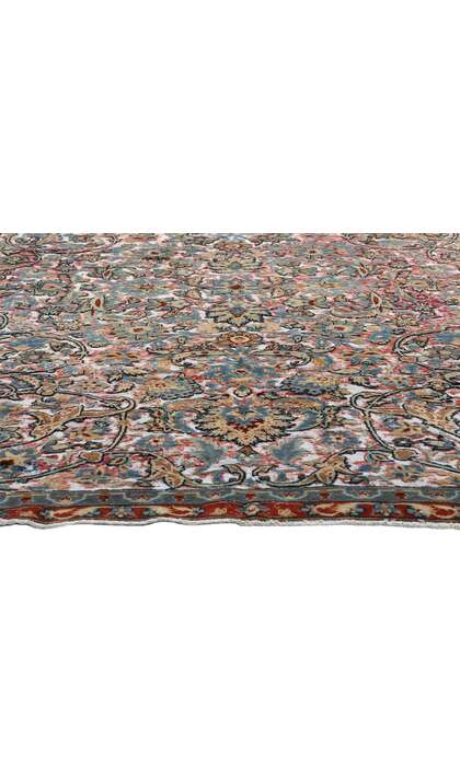 6 x 9 Distressed Antique Persian Tabriz Textured Rug 60824