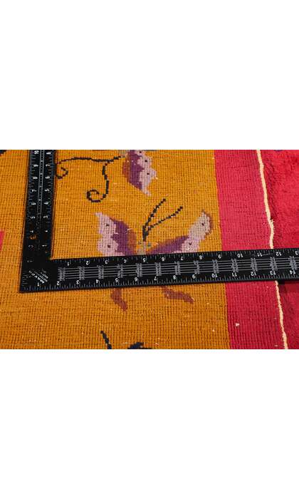 9 x 11 Antique Red Chinese Art Deco Rug 79219