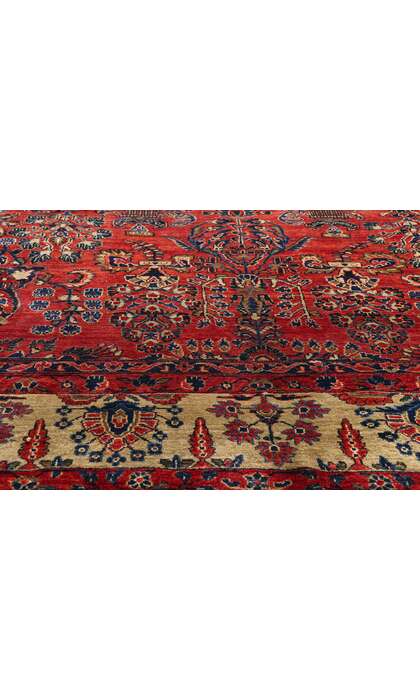 9 x 16 Antique Red Persian Sarouk Rug 79222