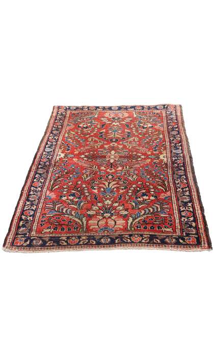 2 x 4 Antique Red Persian Sarouk Rug 79220