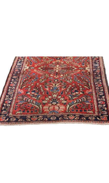 2 x 4 Antique Red Persian Sarouk Rug 79220