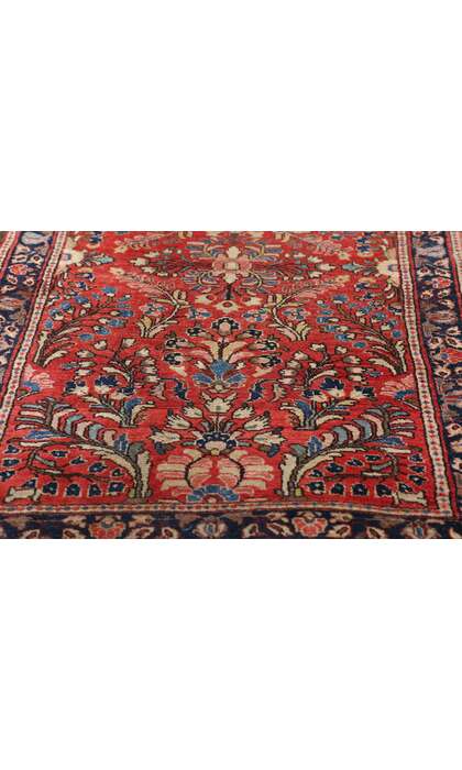 2 x 4 Antique Red Persian Sarouk Rug 79220