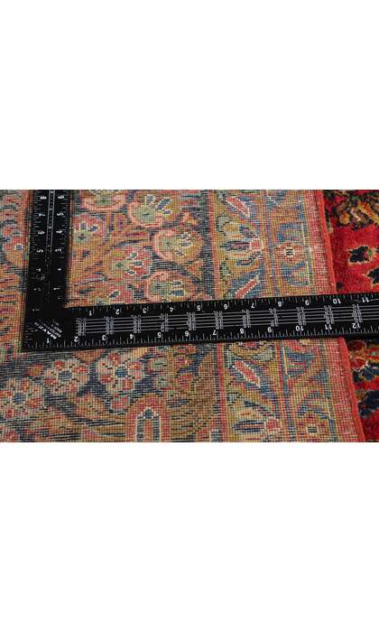 9 x 11 Antique Red Persian Sarouk Rug 79225