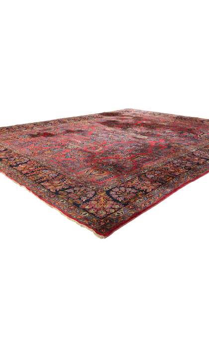 9 x 11 Antique Red Persian Sarouk Rug 79225