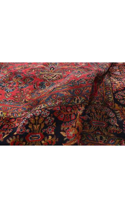 9 x 11 Antique Red Persian Sarouk Rug 79225