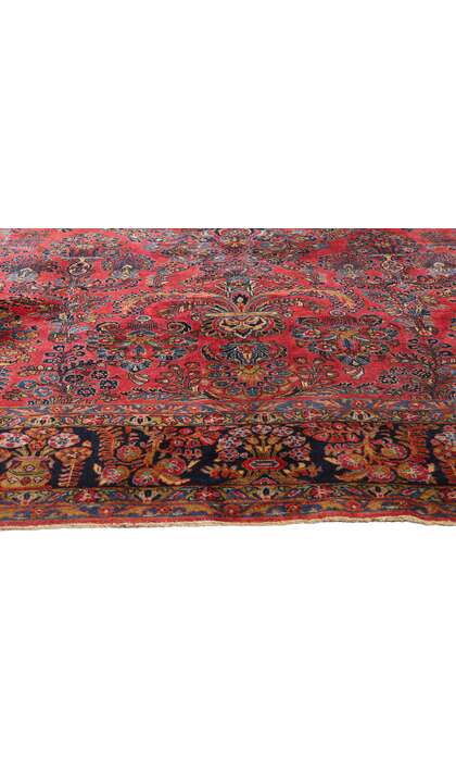9 x 11 Antique Red Persian Sarouk Rug 79225
