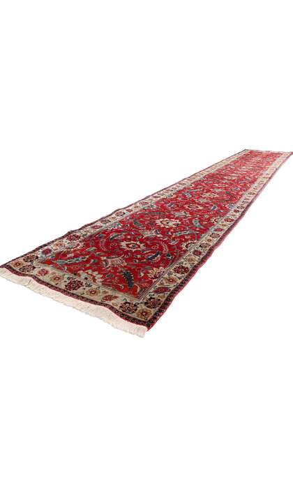3 x 19 Antique Red Persian Tabriz Rug Runner 90036