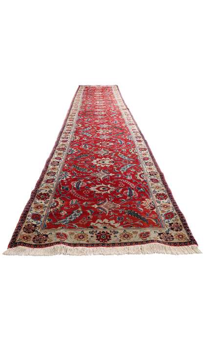 3 x 19 Antique Red Persian Tabriz Rug Runner 90036