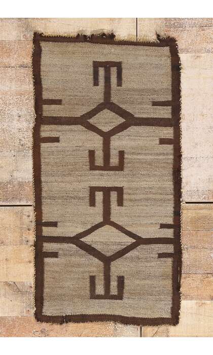 2 x 3 Late 19th Century Antique Transitional Navajo Rug 79216