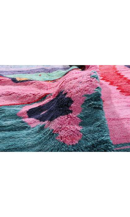 10 x 13 Colorful Pink Beni Mrirt Moroccan Rug 21102