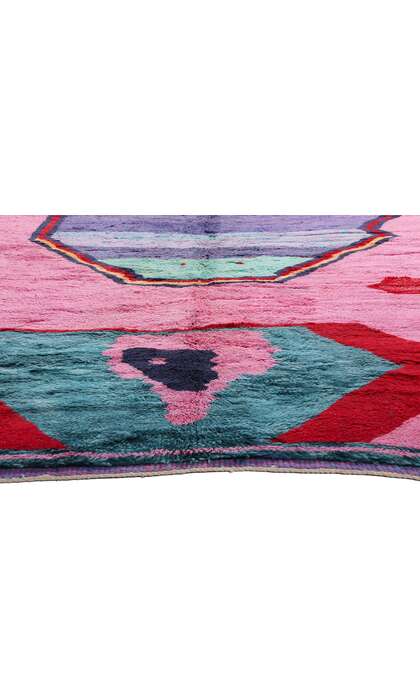 10 x 13 Colorful Pink Beni Mrirt Moroccan Rug 21102