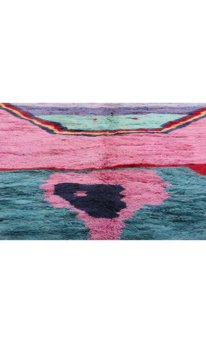 10 x 13 Colorful Pink Beni Mrirt Moroccan Rug 21102