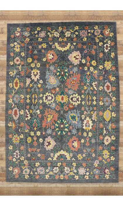 12 x 17 Colorful Turkish Oushak Rug 60656