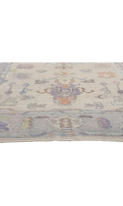7 x 10 Modern Colorful Turkish Oushak Rug 54003