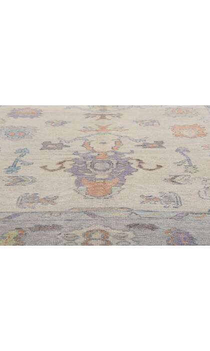 7 x 10 Modern Colorful Turkish Oushak Rug 54003
