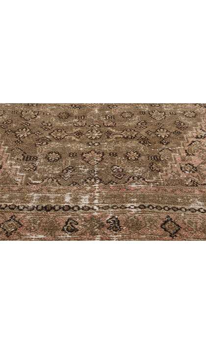 8 x 11 Distressed Antique Earth-Tone Persian Joshegan Rug 60851