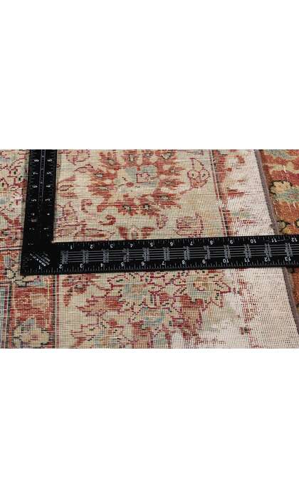 8 x 11 Distressed Antique Persian Tabriz Rug 60846