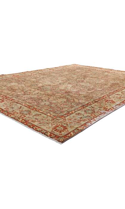 8 x 11 Distressed Antique Persian Tabriz Rug 60846