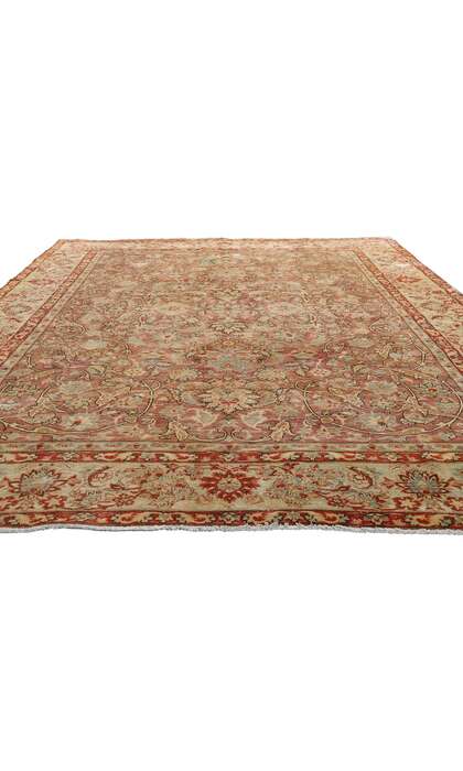 8 x 11 Distressed Antique Persian Tabriz Rug 60846