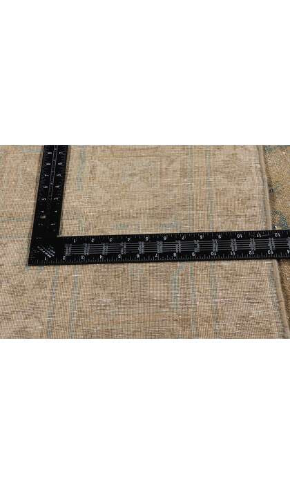 8 x 13 Distressed Antique Muted Earth-Tone Persian Tabriz Rug 60854