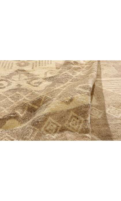 8 x 10 Vintage Earth-Tone Turkish Oushak Rug 54002