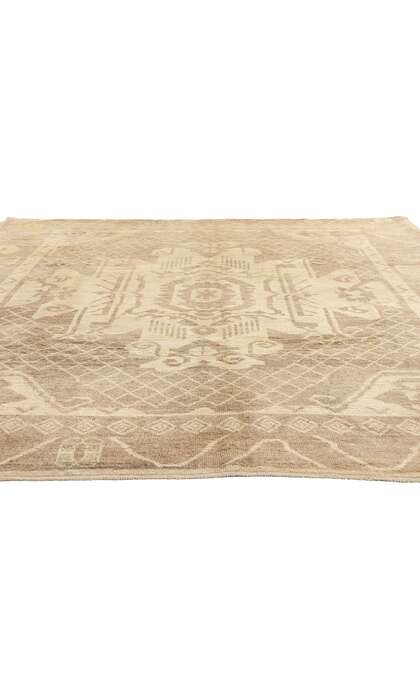 8 x 10 Vintage Earth-Tone Turkish Oushak Rug 54002