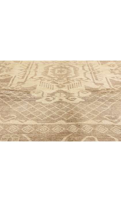8 x 10 Vintage Earth-Tone Turkish Oushak Rug 54002