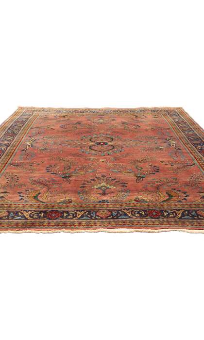 6 x 9 Vintage Indian Sarouk Rug 79209
