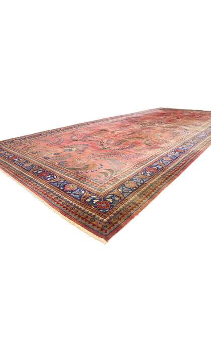 9 x 21 Vintage Indian Sarouk Rug 79210