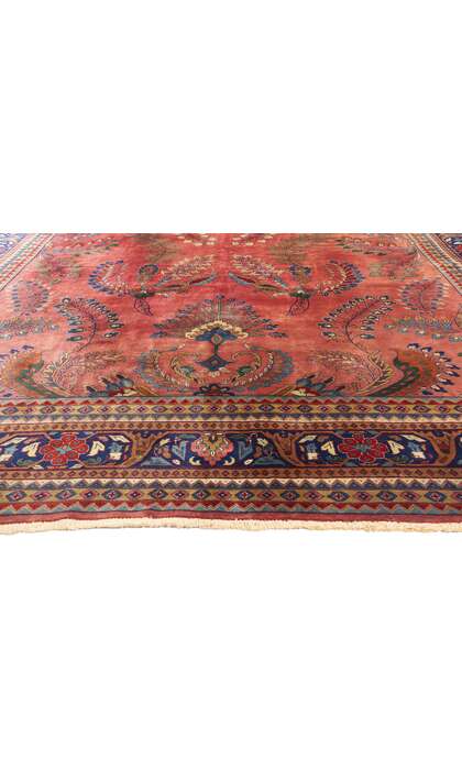 9 x 21 Vintage Indian Sarouk Rug 79210