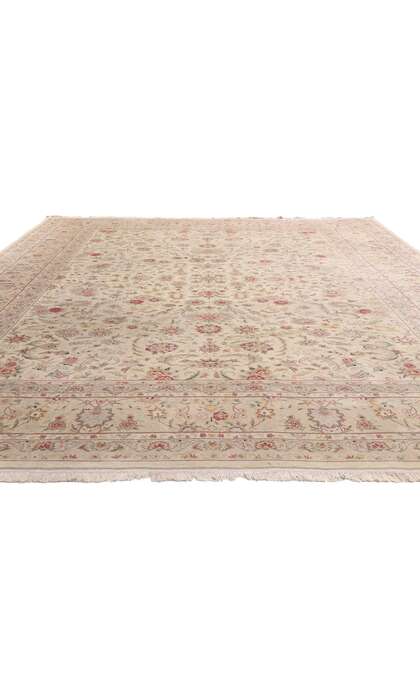 9 x 12 Vintage Ivory Chinese Tabriz Rug 79246