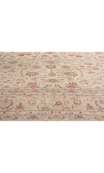 9 x 12 Vintage Ivory Chinese Tabriz Rug 79246
