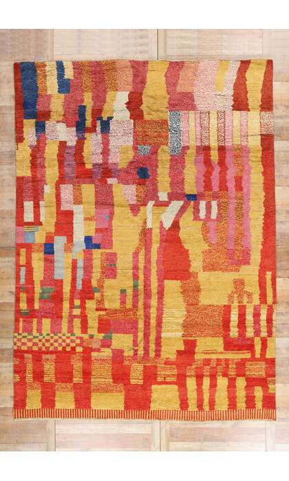 10 x 14 Modern Abstract Moroccan Rug 80569