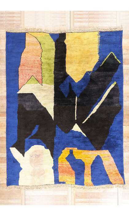 10 x 13 Modern Abstract Beni Mrirt Moroccan Rug 21649