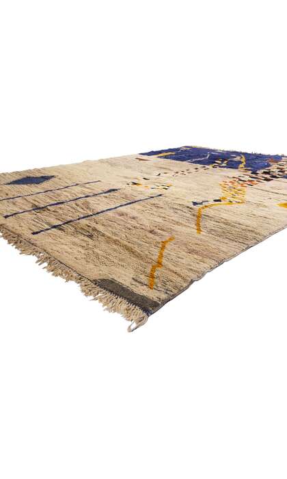 10 x 13 Modern Abstract Beni Mrirt Moroccan Rug 21642