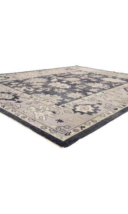 9 x 12 Modern Black Turkish Oushak Rug 52361