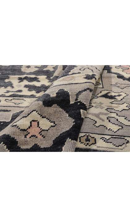 9 x 12 Modern Black Turkish Oushak Rug 52361