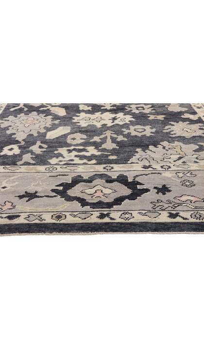 9 x 12 Modern Black Turkish Oushak Rug 52361