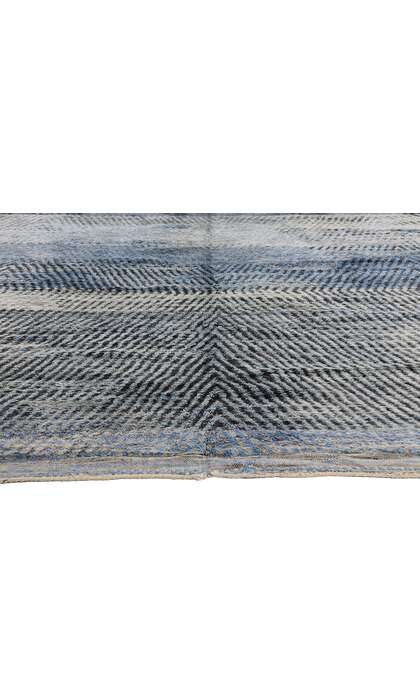 9 x 13 Modern Blue Beni Mrirt Moroccan Rug 20526
