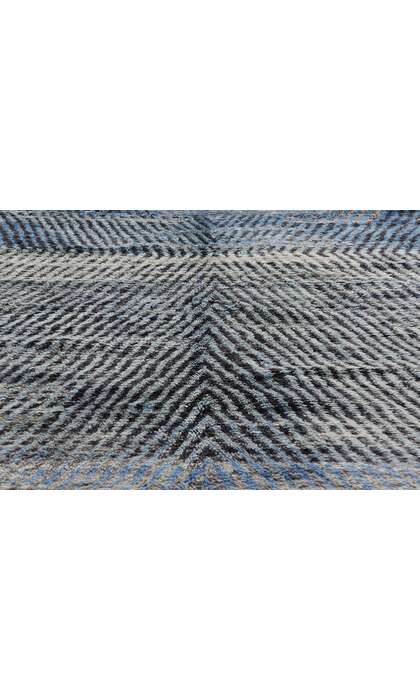 9 x 13 Modern Blue Beni Mrirt Moroccan Rug 20526