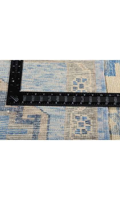 3 x 19 Modern Blue Turkish Oushak Rug 54016