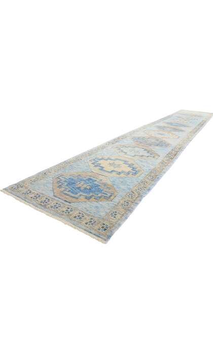 3 x 19 Modern Blue Turkish Oushak Rug 54016