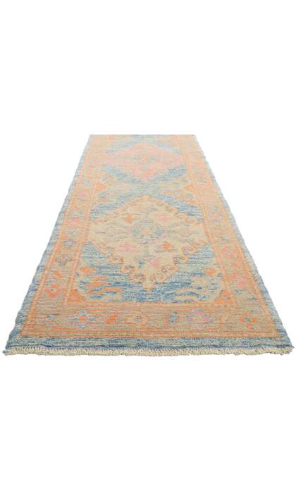3 x 20 Modern Colorful Turkish Oushak Rug 54018