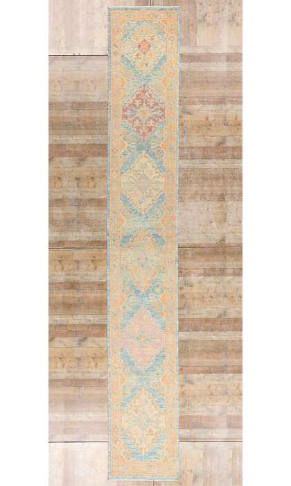 3 x 20 Modern Colorful Turkish Oushak Rug 54018