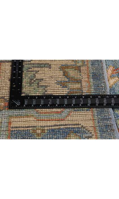 9 x 12 Colorful Blue Oushak Rug 80729